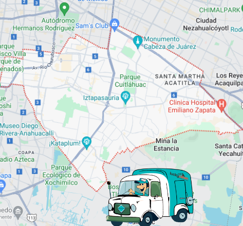 mapa de cobertura lavado de salas en Iztapalapa