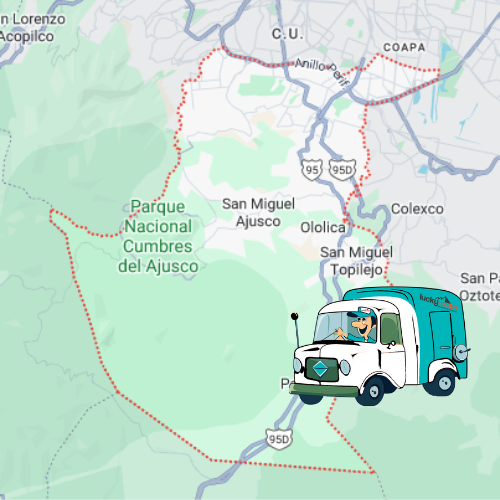 mapa de cobertura lavado de salas en Tlalpan