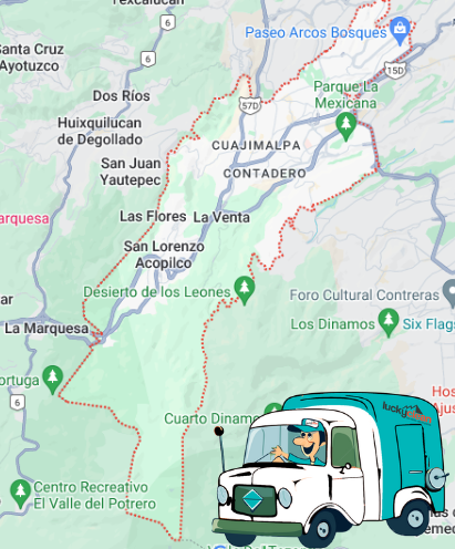mapa cobertura de lavado de salas en Cuajimalpa