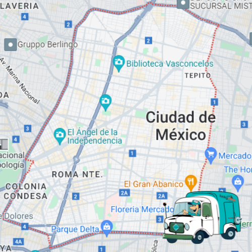 mapa cobertura lavado de salas en Cuauhtémoc 