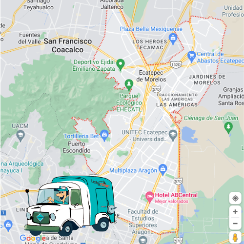 mapa de cobertura lavado de salas en Ecatepec