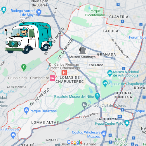 mapa de cobertura lavado de salas en Miguel Hidalgo