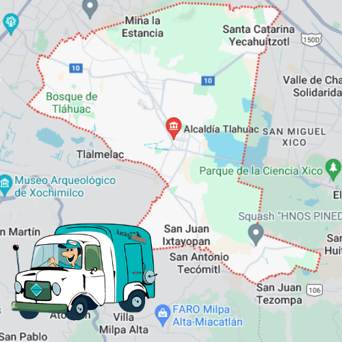 mapa de cobertura lavado de salas en Tláhuac