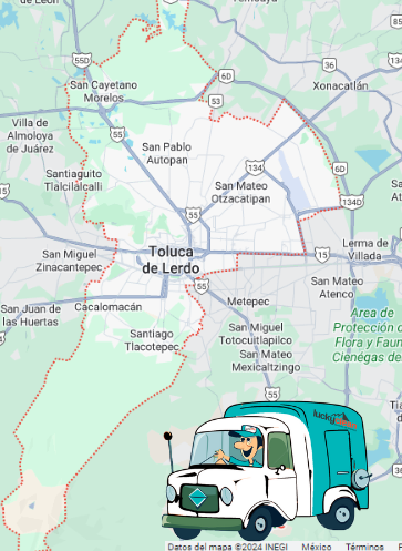 mapa de cobertura de lavado de salas en Toluca