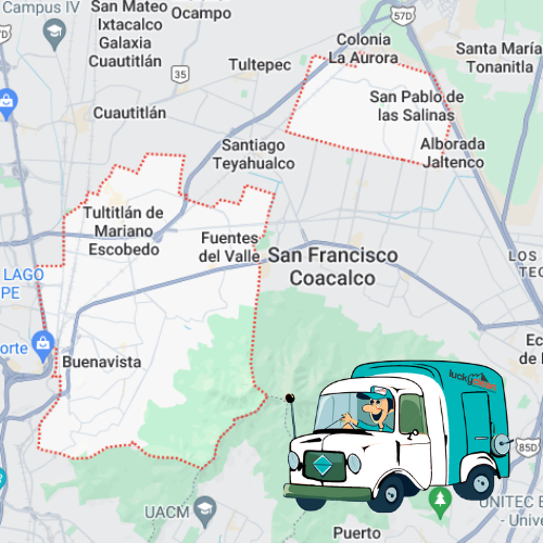 mapa de cobertura de lavado de salas en Tultitlán